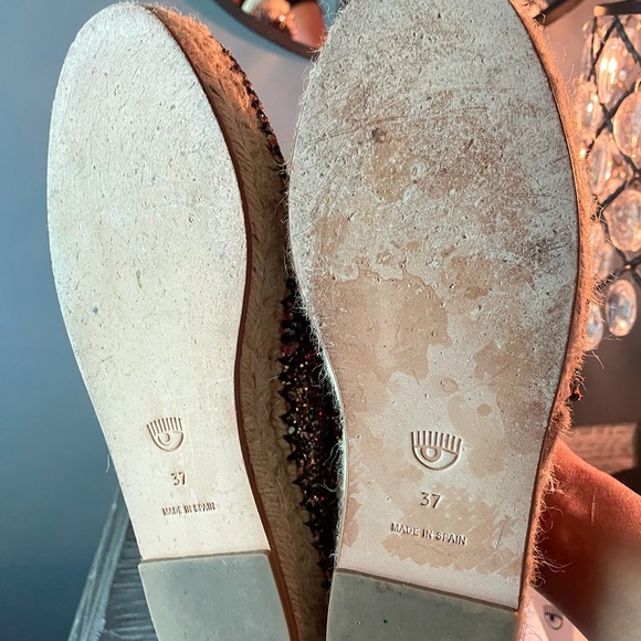 CHIARA FERRAGNI LASHES WINK GLITTER ESPADRILLES - Picture 8 of 9